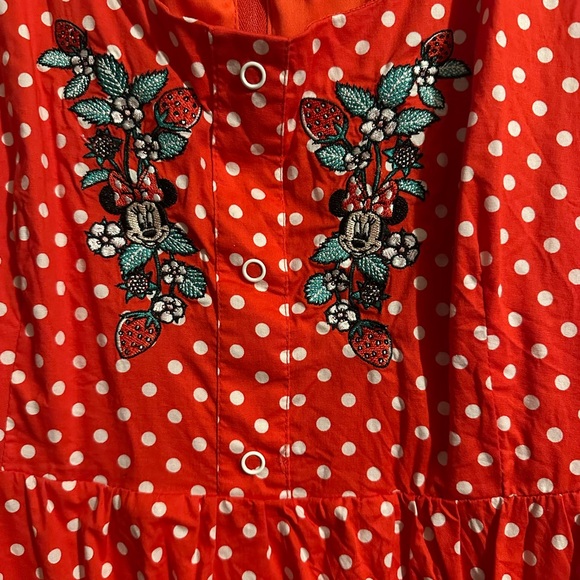 Disney Minnie Mouse Her Universe Red Polka Dot Strawberry Dress 3x - Picture 8 of 15